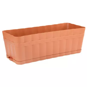 ящик балконный Изюминка 35см пластик коричневый