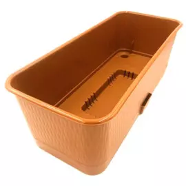 ящик балконный с поддоном 40х17х13см пластик терракот