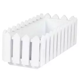 ящик балконный с поддоном Лардо 8л 47х19х16см белый пластик