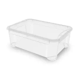 ящик БЫТПЛАСТ Кристалл, 55,5х39х19 см, 40 л, для бытовых нужд, пластик, с крышкой