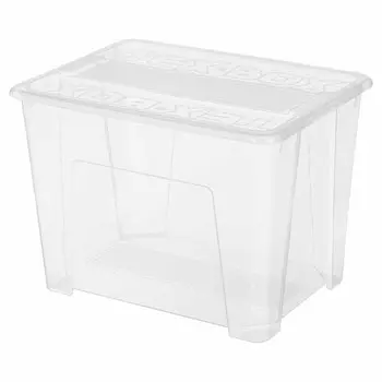 контейнер БЫТПЛАСТ Tex-Box 21л 38х28х27,2см с крышкой пластик прозрачный