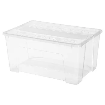 контейнер БЫТПЛАСТ Tex-Box 48л 57х38х27,2см с крышкой пластик прозрачный