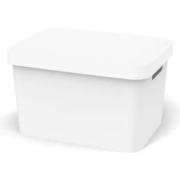 ящик для хранения Folk 17л 36х27х21,3см пластик с крышкой белый