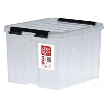 ящик ROXBOX 3,5л 21х17х14см с клипсами, крышкой прозрачный