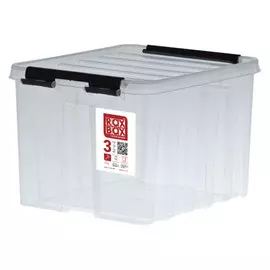 ящик ROXBOX 3л 21х17х14см с клипсами, крышкой прозрачный