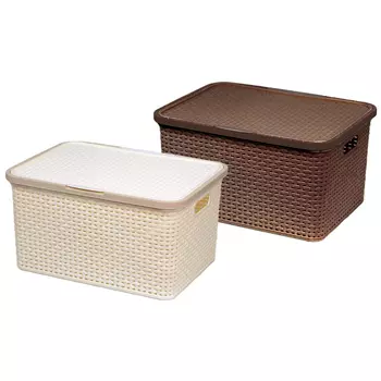 корзина ПОЛИМЕРБЫТ Артлайн 30л 46х34,5х24,5см с крышкой пластик