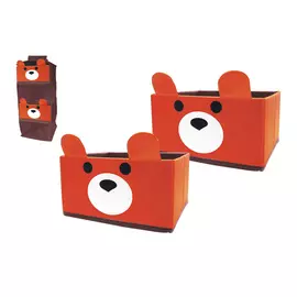 ящик складной МЕДВЕЖОНОК, 250х250х130 мм, оранжевый, спанбонд