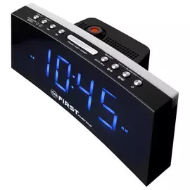 радиочасы FIRST 2420-4 Black с будильником и проекцией