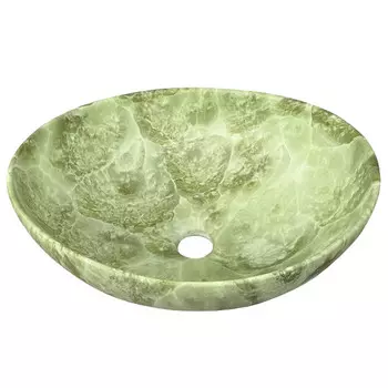 раковина накладная VITARTA 40,5х14,5х33см овальная зеленая