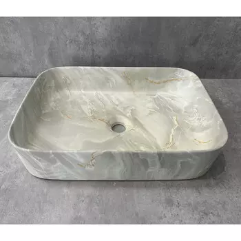 раковина накладная VITARTA 51х12х35,5см прямоугольная бежевая