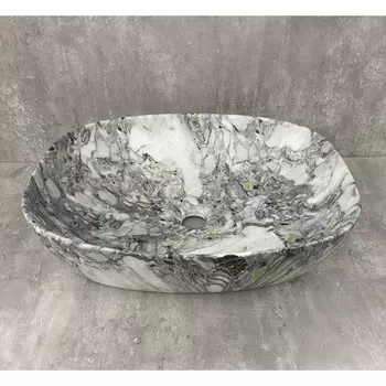 раковина накладная VITARTA 51х13,5х39см овальная серая