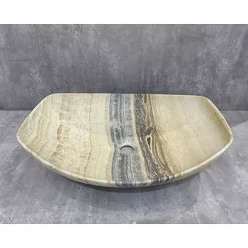 раковина накладная VITARTA 57х15х41см овальная бежевая