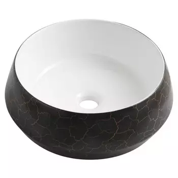 раковина накладная VITARTA Bern 40х40х14см круглая черная