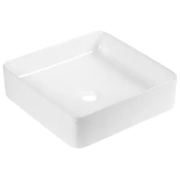 раковина накладная VITARTA Claudia квадратная, 40,5 см, белый