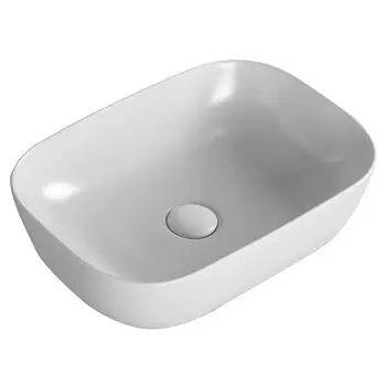 раковина накладная VITARTA Matte White 46х33х13,5см прямоугольная белая матовая