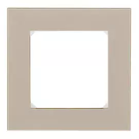 рамка 1 пост ABB Levit макиато/белый