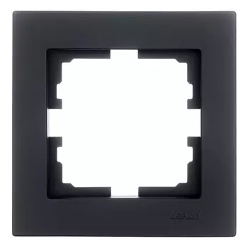 рамка 1 пост LEZARD Vesna горизонтальная чёрный бархат