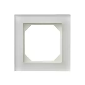 рамка 1 пост LIREGUS Epsilon стекло белый