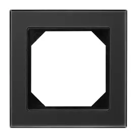 рамка 1 пост LIREGUS Epsilon стекло, черный