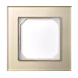 рамка 1 пост LIREGUS Epsilon стекло, шампань