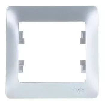 рамка 1 пост SCHNEIDER ELECTRIC Glossa алюминий