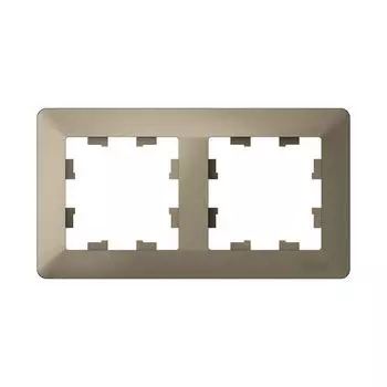 рамка 2 поста AtlasDesign Air шампань