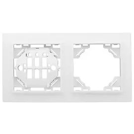 рамка 2 поста EKF Минск горизонтальная белая