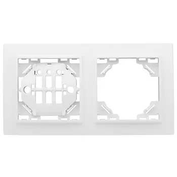 рамка 2 поста EKF Минск горизонтальная белая