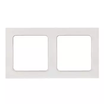 рамка 2 поста EKF Стокгольм белый
