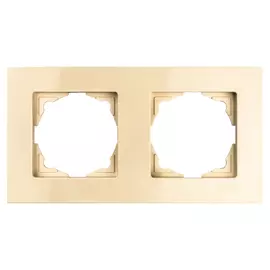 рамка 2 поста GUNSAN Eqona крем