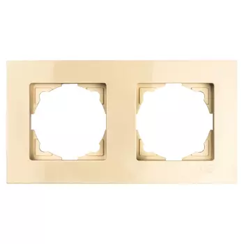 рамка 2 поста GUNSAN Eqona крем