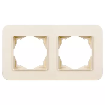 рамка 2 поста GUNSAN Eqona Radius крем