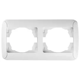 рамка 2 поста GUNSAN Fantasy горизонтальная белый