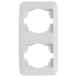 рамка 2 поста GUNSAN Fantasy вертикальная белый