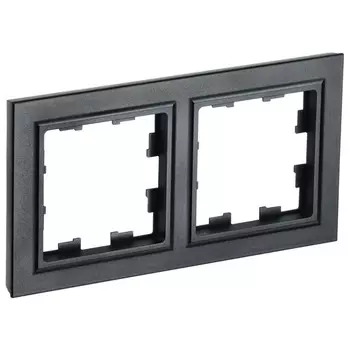 рамка 2 поста IEK BRITE черный