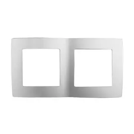 рамка 2 поста ЭРА серия 12 алюминий