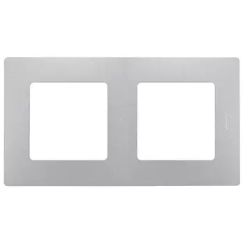рамка 2 поста LEGRAND Etika алюминий
