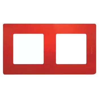 рамка 2 поста LEGRAND Etika красный