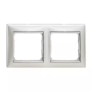 рамка 2 поста LEGRAND Valena алюминий