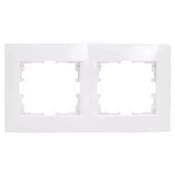 рамка 2 поста LEZARD Karina горизонтальная белая