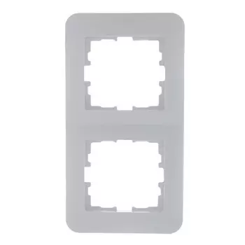 рамка 2 поста LEZARD Karina Life вертикальная белый