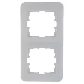 рамка 2 поста LEZARD Karina Life вертикальная белый