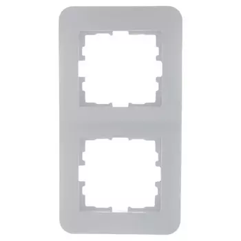 рамка 2 поста LEZARD Karina Life вертикальная белый