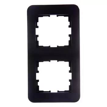 рамка 2 поста LEZARD Karina Life вертикальная чёрный бархат