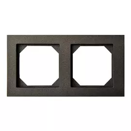 рамка 2 поста LIREGUS Epsilon черный