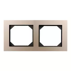 рамка 2 поста LIREGUS Epsilon, шампань