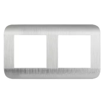 рамка 2 поста LUXAR Deco серебристый