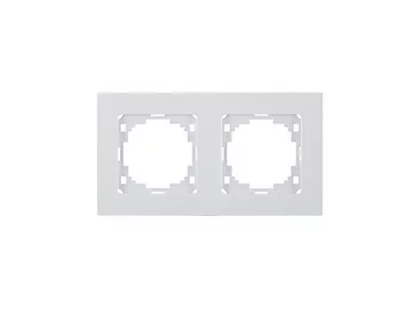рамка 2 поста NILSON Touran Naturel белый