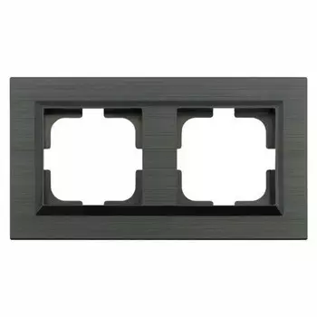 рамка 2 поста OVIVO Loft антрацит/черный