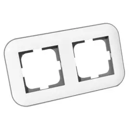 рамка 2 поста OVIVO Loft белый/крафт